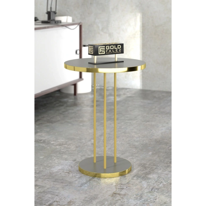 ORTA SEHPA VE ZİGON SEHPA TERRA SET GOLD ANTRASİT CEVİZ