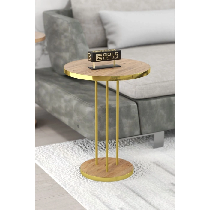 ORTA SEHPA VE ZİGON SEHPA TERRA SET GOLD CEVİZ