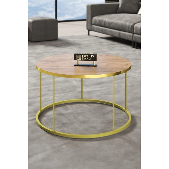 ORTA SEHPA VE ZİGON SEHPA TERRA SET GOLD CEVİZ