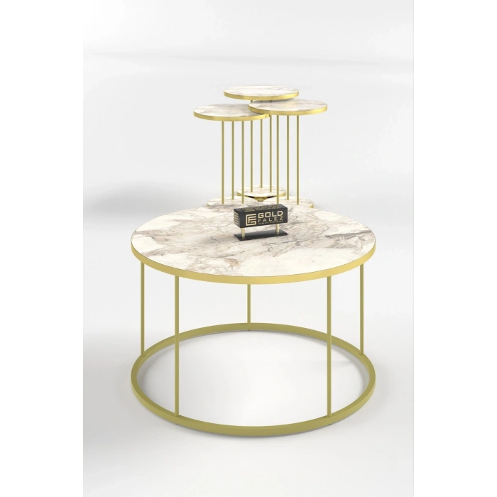 ORTA SEHPA VE ZİGON SEHPA TERRA SET GOLD EFES