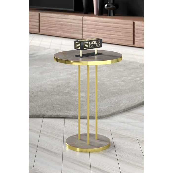 ORTA SEHPA VE ZİGON SEHPA TERRA SET GOLD GORDİON