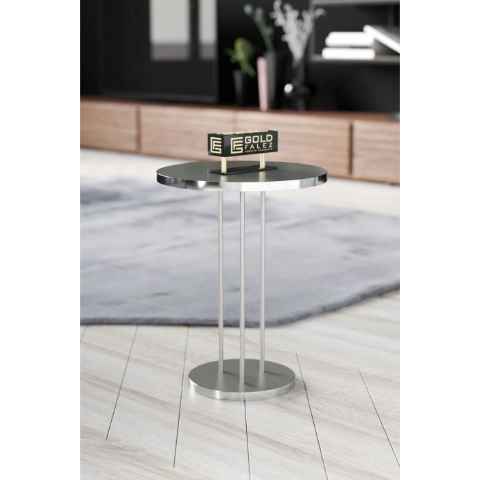 ORTA SEHPA VE ZİGON SEHPA TERRA SET GÜMÜŞ ANTRASİT CEVİZ