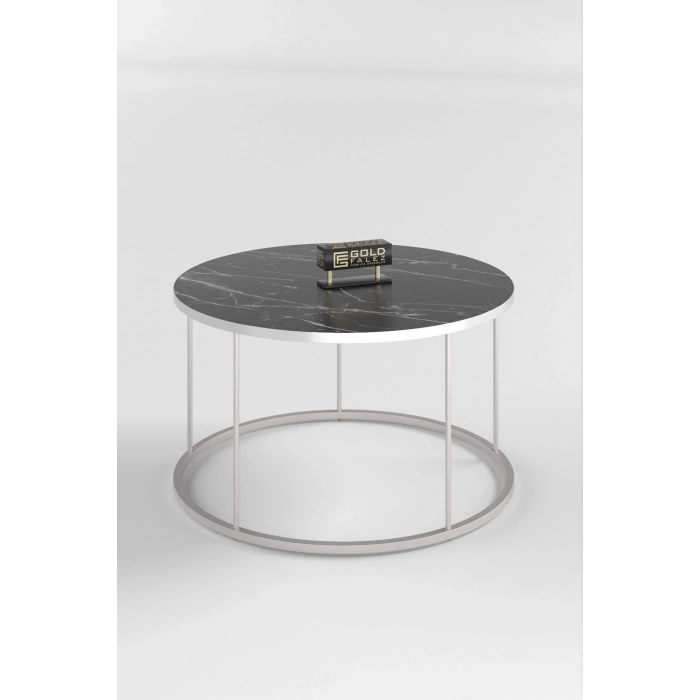 ORTA SEHPA VE ZİGON SEHPA TERRA SET GÜMÜŞ BENDİR