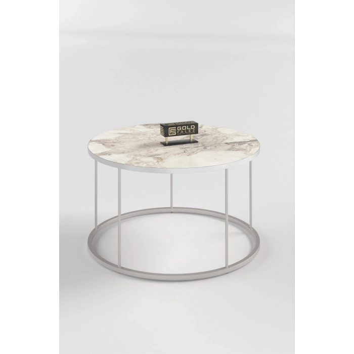 ORTA SEHPA VE ZİGON SEHPA TERRA SET GÜMÜŞ EFES