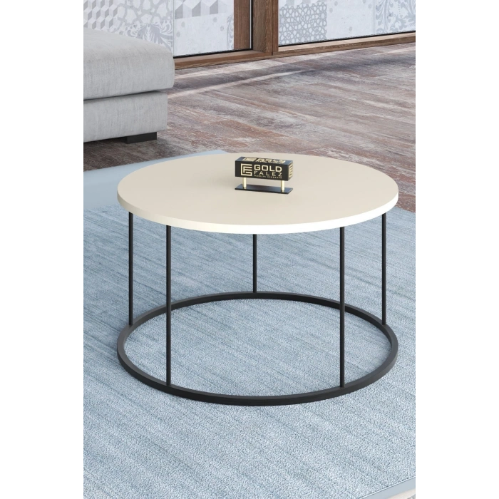 ORTA SEHPA VE ZİGON SEHPA TERRA SET KREM