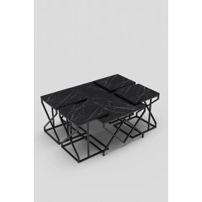 Orta Sehpa Ve Zigon Sehpa V Lüx 5Li Set Bendir