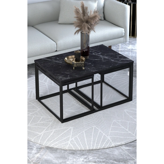 Orta Sehpa Ve Zigon Yan Sehpa Flora Set Bendir