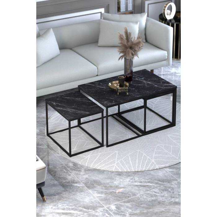 Orta Sehpa Ve Zigon Yan Sehpa Flora Set Bendir