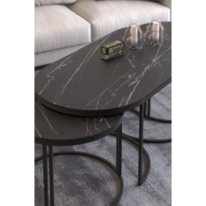 ORTA SEHPA ZİGON SEHPA YAN SEHPA 3 LÜ SET  DOLUNAY BENDİR