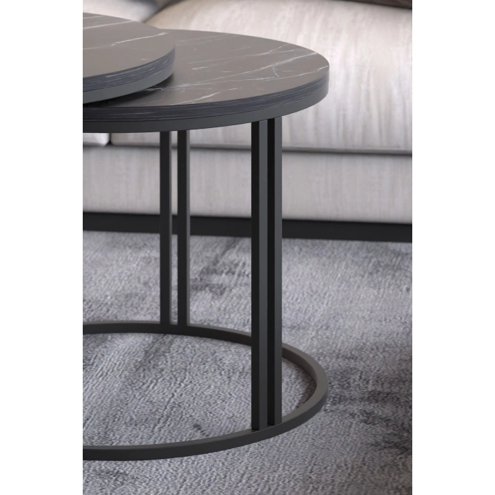 ORTA SEHPA ZİGON SEHPA YAN SEHPA 3 LÜ SET  DOLUNAY BENDİR