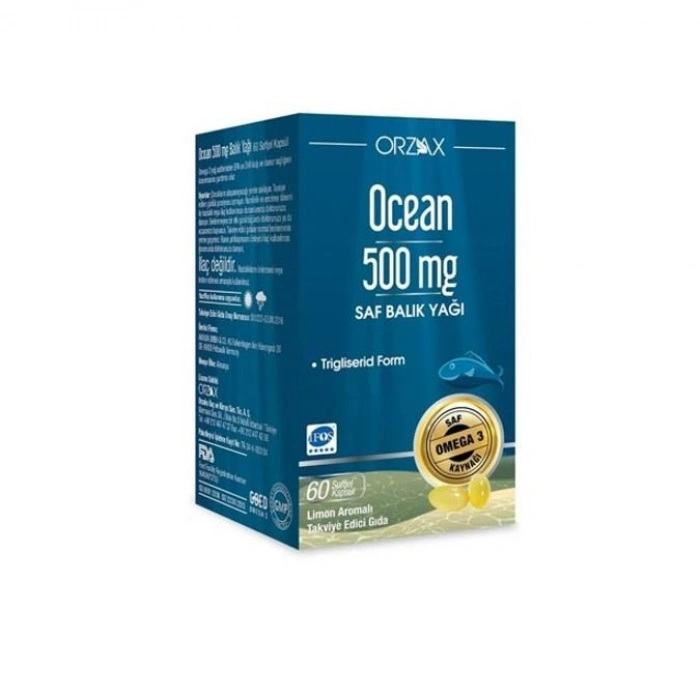 Orzax Ocean Balık Yağı 500 mg 60 Kapsül
