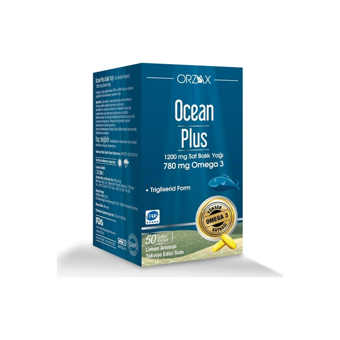 Orzax Ocean Plus Omega-3 1200 mg 50 Kapsül
