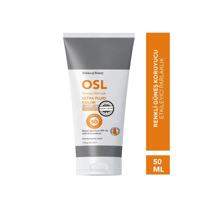 Osl Omega Skin Lab Ultra Fluid Color Light Hassas Yağlı ve Sivilceye Yatkın Ciltler için SPF50+ 50 ml