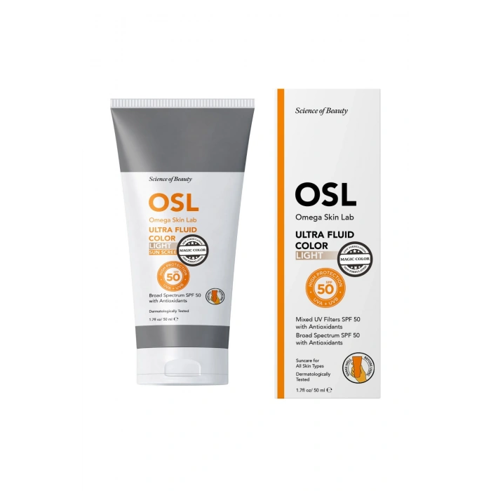 Osl Omega Skin Lab Ultra Fluid Color Light Hassas Yağlı ve Sivilceye Yatkın Ciltler için SPF50+ 50 ml