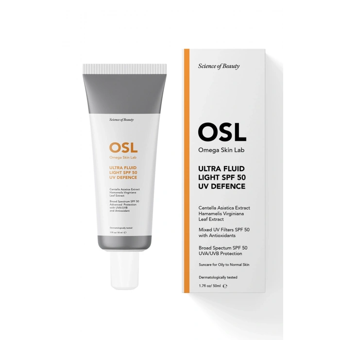 Osl Omega Skin Lab Ultra Fluid Light Yağlı ve Sivilceye Yatkın Ciltler için SPF 50+ UV Defence 50 ml