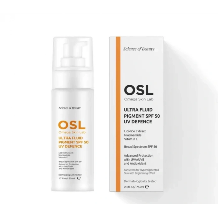 Osl Omega Skin Lab Ultra Fluid Pigment Lekeli Ciltler için SPF 50 UV Defence 50 ml