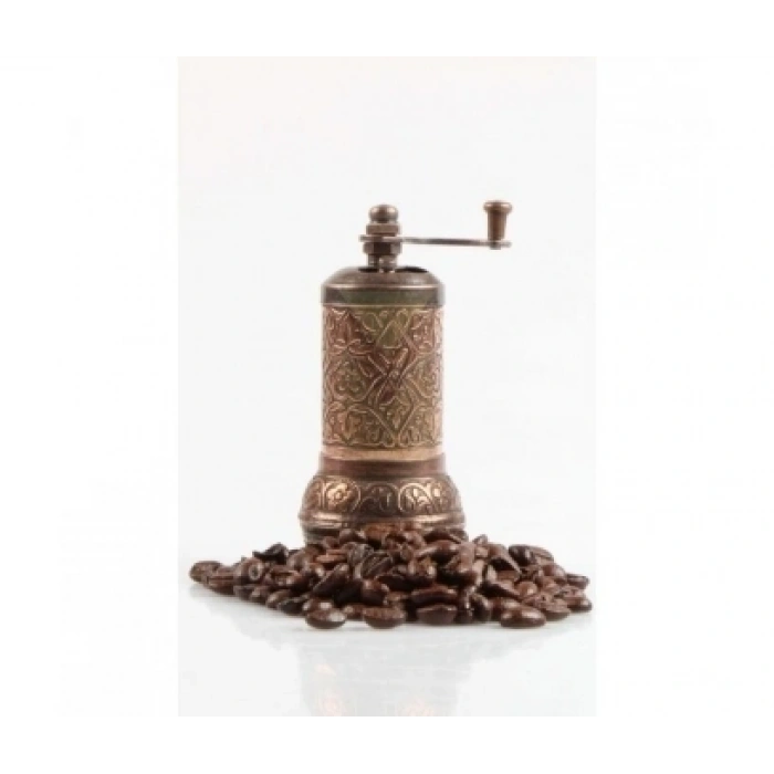 Osmanlı Motifli Kahve ve Baharat Değirmeni Bakır