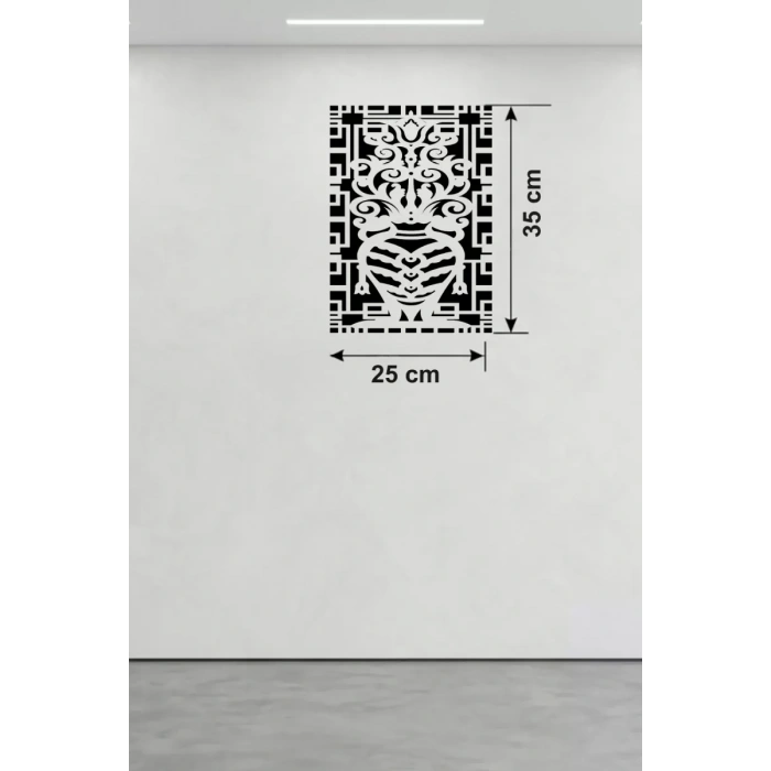 Otantik Lale Motifli Ahşap Duvar Tablosu - 25x35 cm Lazer Kesim Dekoratif Pano