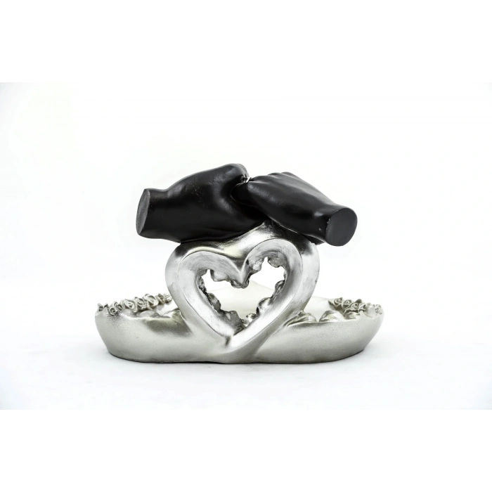 Özel Tasarım Kalpli Polyester Sunum Tepsisi