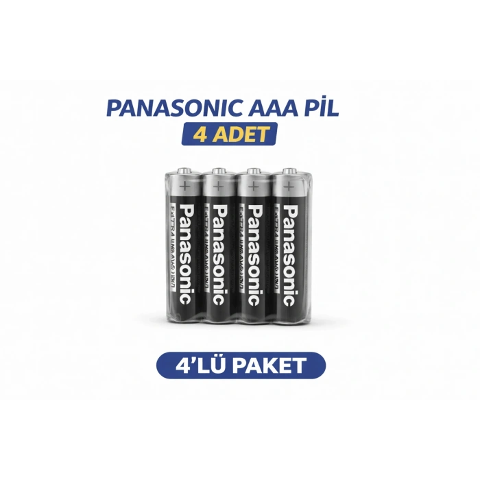 Panasonic AAA R03 İnce Pil Zinc Carbon Extra Heavy Duty 2’li 2 Paket