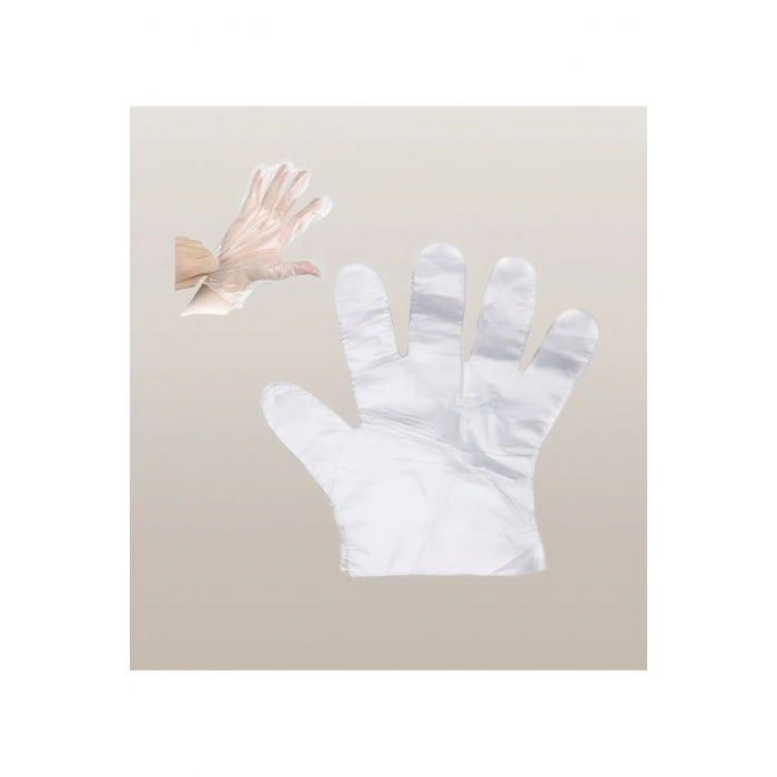 PE ELDİVEN-ŞEFFAF ELDİVEN- PLASTİK ELDİVEN- 100 ADET