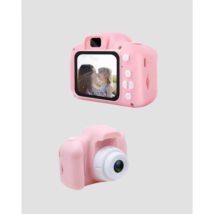 Pembe Mini 1080p HD Çocuk Kamera – 8MP, Video Kaydı,TF Kart Destekli