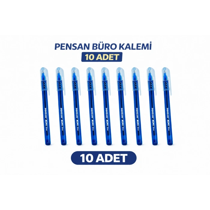 Pensan Büro Tükenmez Kalem 1.0 mm Mavi 10 Adet