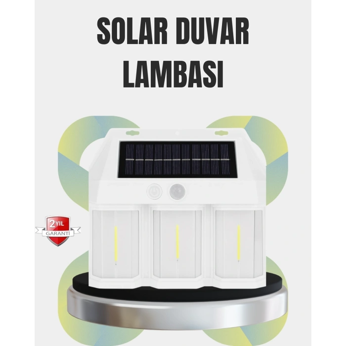 PIR Sensörlü Solar Lamba – Otomatik Şarj ve Gece Aydınlatma
