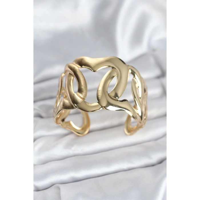 Pirinç Gold Renk Vintage Kadın Bileklik