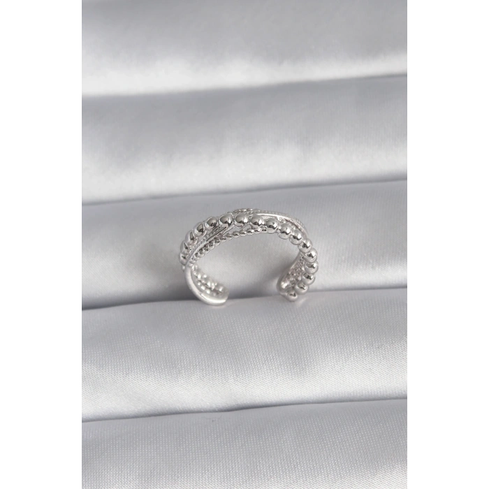 Pirinç Gümüş Renk Kadın Yüzük