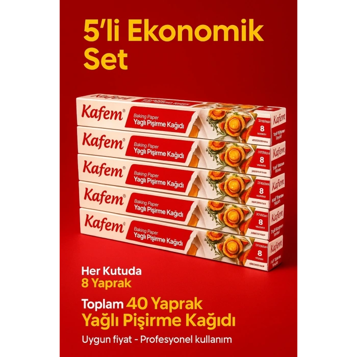 PİŞİRİM KAĞIDI- FIRIN KAĞIDI- 8 ADET- 5 PAKET- TOPLAM 40 ADET