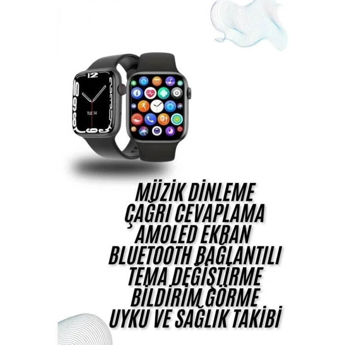 Plastik Kordonlu Kalp Atışı Uyku Takibi ve Çağrı Cevaplayabilen Akıllı Saat