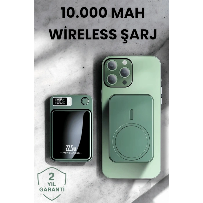Pratik ve Taşınabilir 10.000 mAh Wireless Powerbank Hızlı Şarj Avantajı