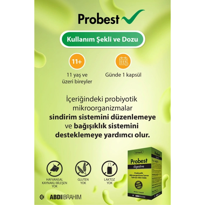 Probest Digestive Probiyotik 20 Kapsül