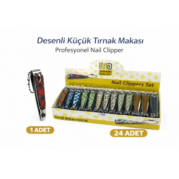 Profesyonel Küçük Tırnak Makası Desenli Nail Clipper 1 Adet
