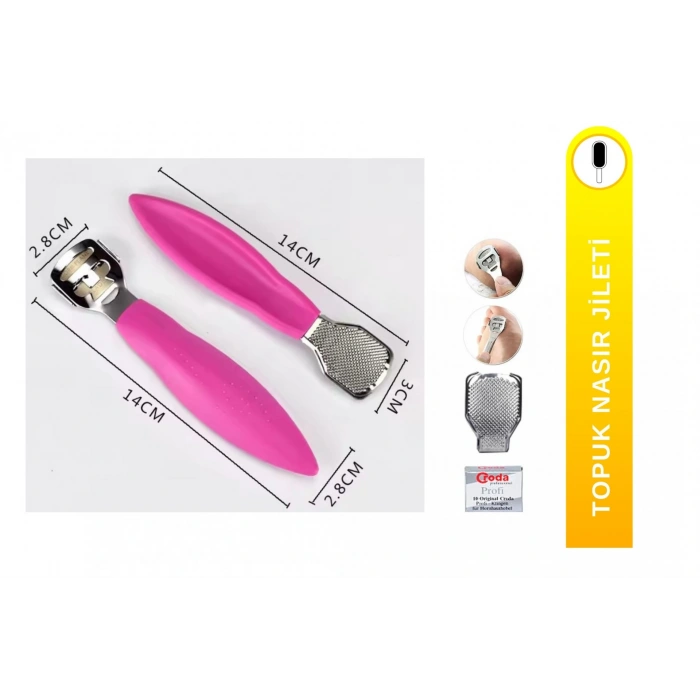 Profesyonel Nasır Raspası ve Paslanmaz Topuk Rendesi Ayak Bakım Seti