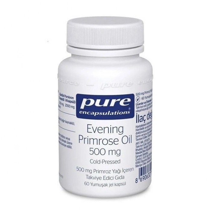 Pure Encapsulations Evening Primrose Oil 500 mg 60 Yumuşak Jel Kapsül
