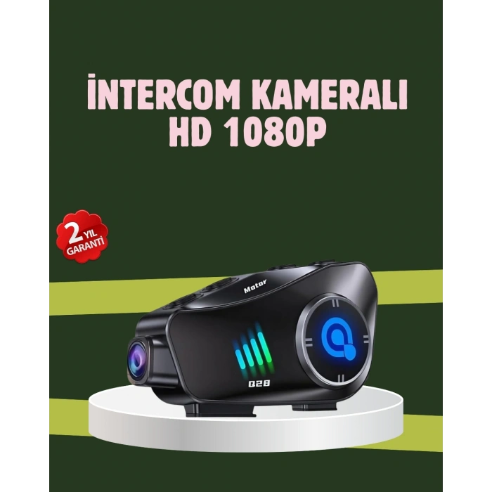 Q28 Full HD Kameralı Motosiklet Kask Kulaklığı – 45 Saat Müzik, IPX6 Su Geçirmez