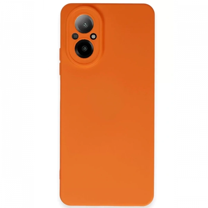 Realme 12 Lite Kılıf Nano içi Kadife Silikon - Turuncu