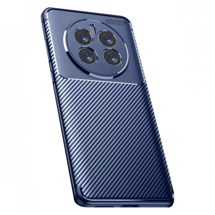 Realme 12 Pro Plus Kılıf Auto Focus Karbon Kapak - Lacivert