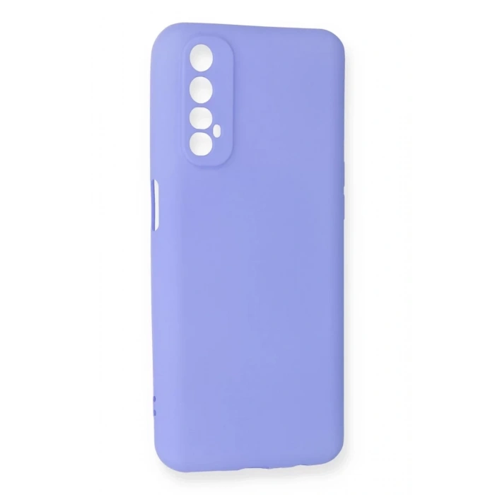 Realme 7 Kılıf First Silikon - Lila