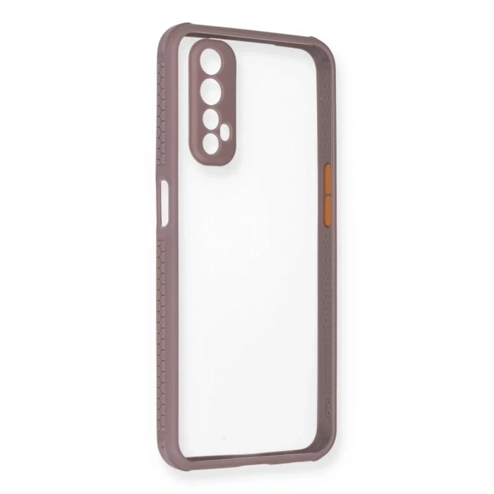 Realme 7 Kılıf Miami Şeffaf Silikon - Açık Mor