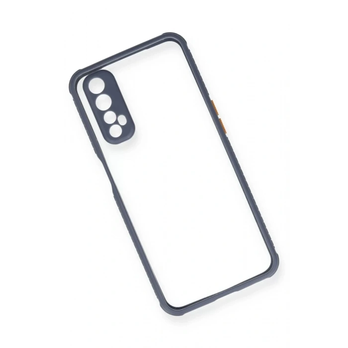 Realme 7 Kılıf Miami Şeffaf Silikon - Gri