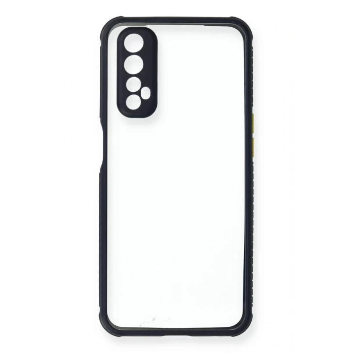 Realme 7 Kılıf Miami Şeffaf Silikon - Lacivert