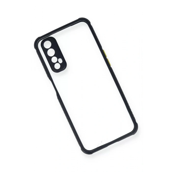 Realme 7 Kılıf Miami Şeffaf Silikon - Lacivert