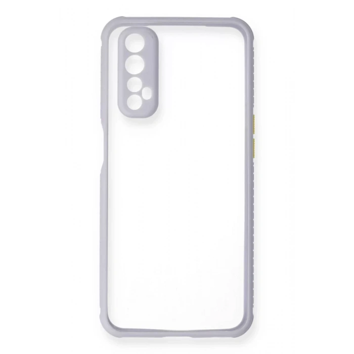 Realme 7 Kılıf Miami Şeffaf Silikon - Lila