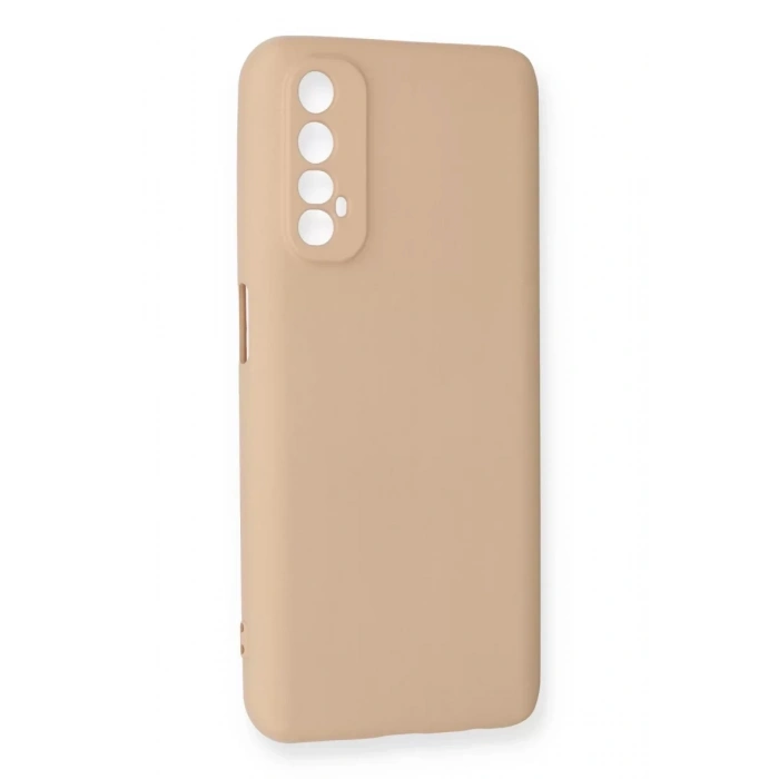 Realme 7 Kılıf Nano içi Kadife Silikon - Pudra