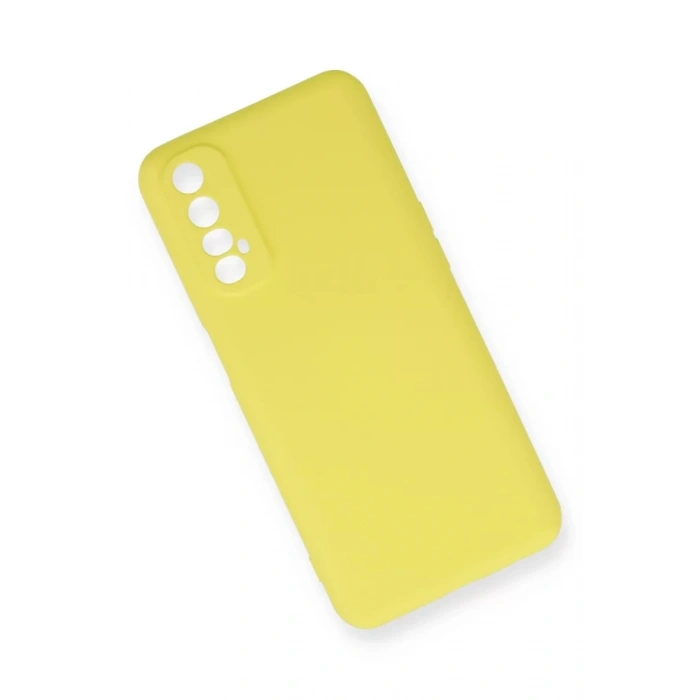Realme 7 Kılıf Nano içi Kadife Silikon - Sarı
