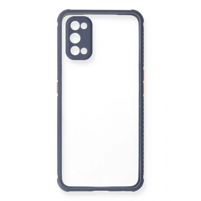 Realme 7 Pro Kılıf Miami Şeffaf Silikon - Gri