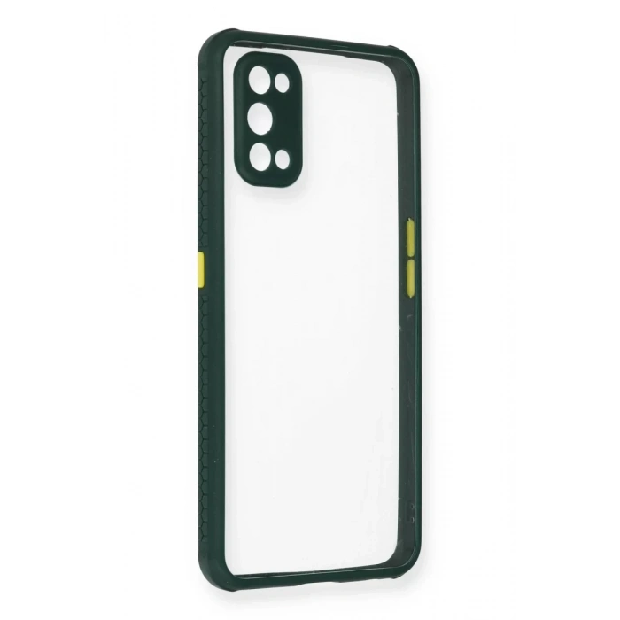 Realme 7 Pro Kılıf Miami Şeffaf Silikon - Koyu Yeşil